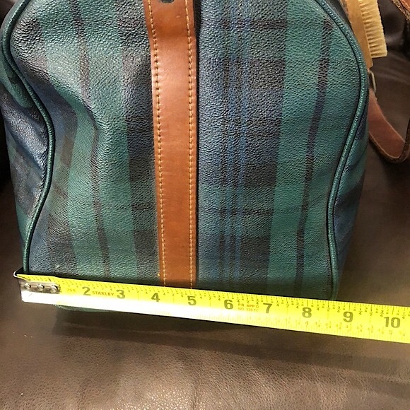 MRALPH LAUREN Black Watch Plaid Duffle Boston Travel Shoulder Bag 48cm - Picture 13 of 17